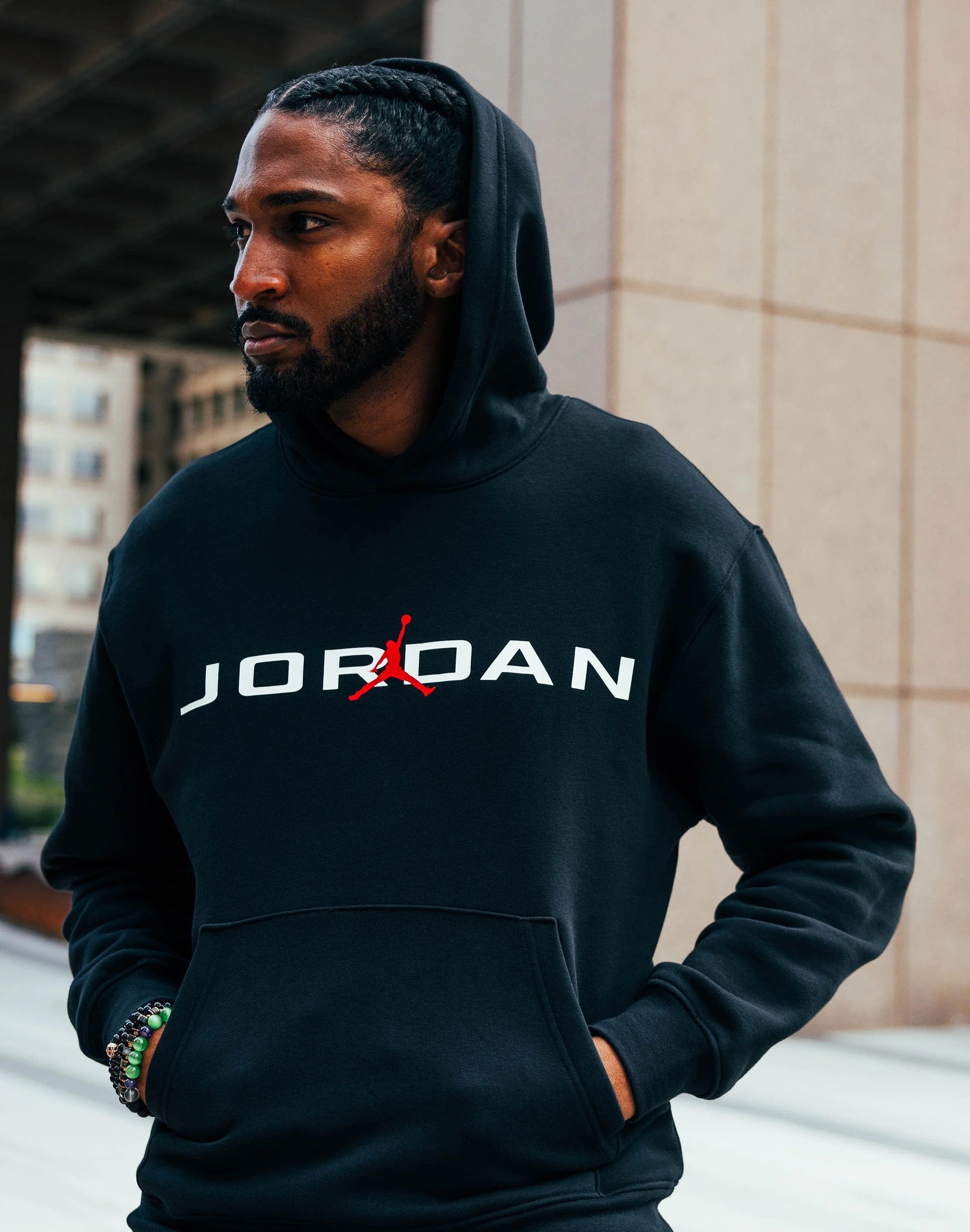 mens Jordan Air Stretch Fleece Hoodie