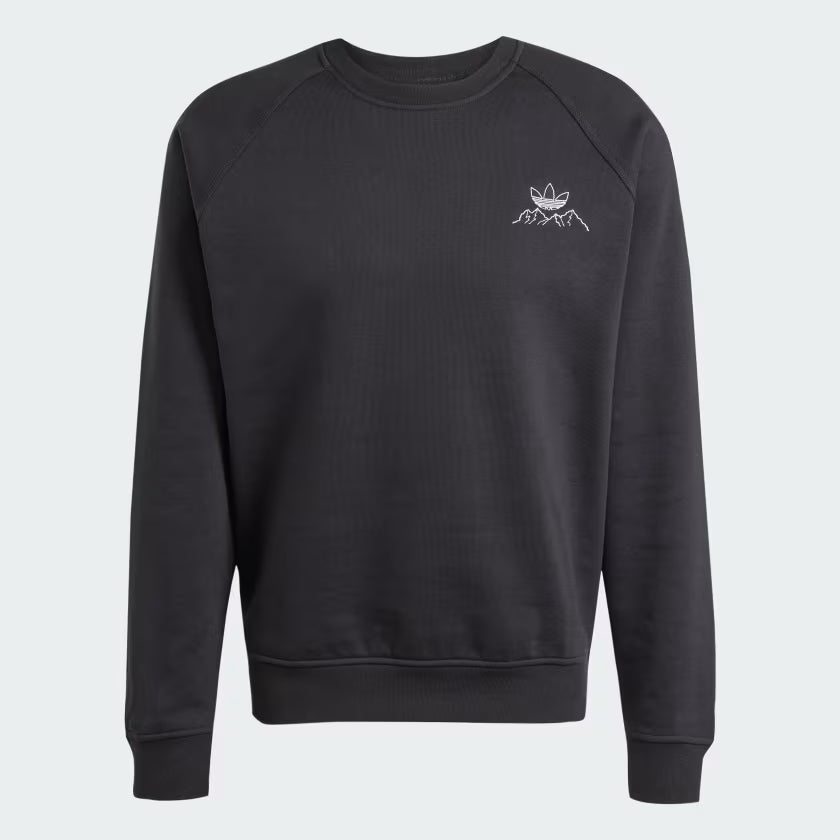 Winter Resort Mountain Graphic Fleece Crewneck Sweatshirt