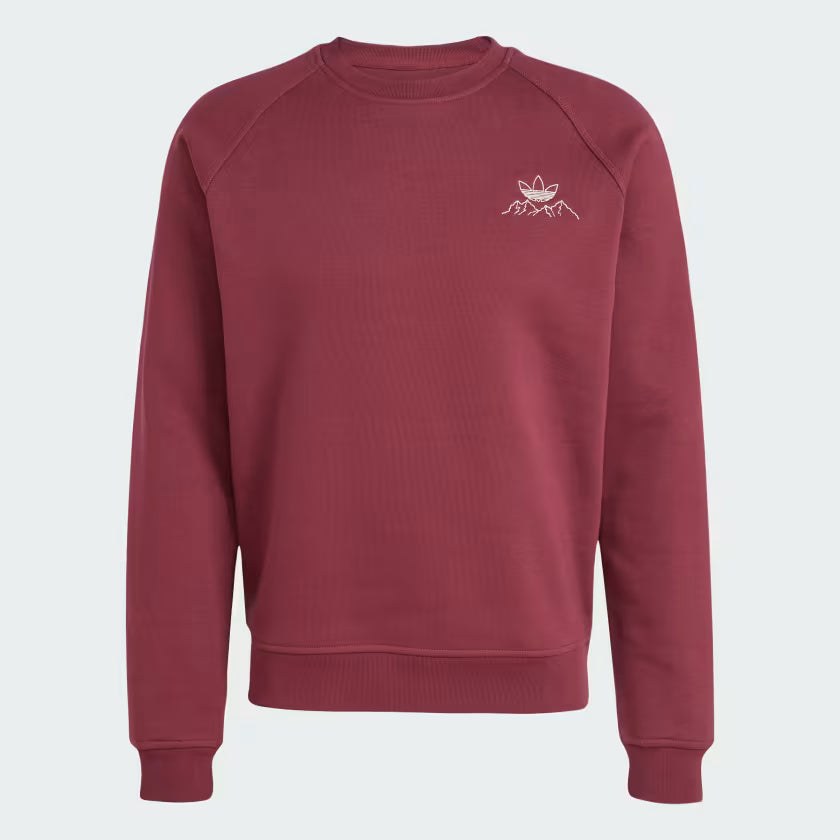 Winter Resort Mountain Graphic Fleece Crewneck Sweatshirt